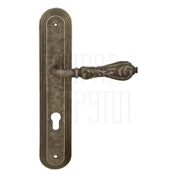 Дверная ручка на планке Melodia 229/235 'Libra' античное серебро (cyl)