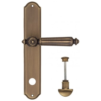 Дверная ручка Fratelli Cattini 'TORCELLO' на планке PL02 матовая бронза (wc-2)
