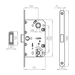 Защелка Ajax (Аякс) врезная MAGNLN96WC-50 (LN96WC-50) SN мат.никель, схема