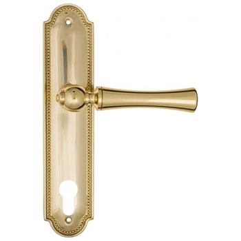 Дверная ручка Fratelli Cattini 'FOGGIA' на планке PL248 полированная латунь (cyl)