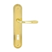 Дверная ручка Extreza 'ALDO' (Альдо) 331 на планке PL05, полированная латунь (key)