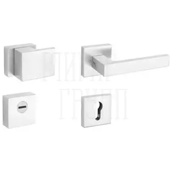 Комплект ручек на входную дверь Tupai с броненакладкой 3230/2275 матовый хром