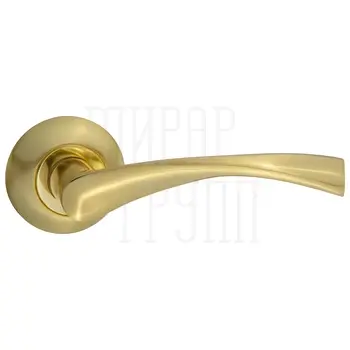 Дверные ручки Puerto (Пуэрто) INAL 506-08 на круглой розетке матовая латунь