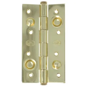 Петля дверная универсальная стальная противосъемная Amig 565 150x82x2.5 полированная латунь