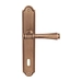 Дверная ручка на планке Melodia 245/458 'Tako', матовая бронза (key)