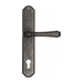 Дверная ручка Venezia "CALLISTO" на планке PL02, античное серебро (cyl)