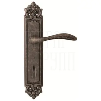 Дверная ручка на планке Melodia 132/229 'Laguna' античное серебро (wc)