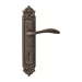 Дверная ручка на планке Melodia 132/229 "Laguna", античное серебро (wc)