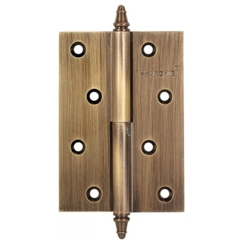 Петля дверная Archie A010-D R (латунь, правая) 100 мм античная бронза