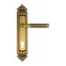 Дверная ручка Venezia 'MOSCA' на планке PL96, французское золото + коричн. (cyl)