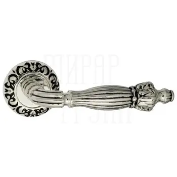 Дверная ручка на розетке Venezia 'OLIMPO' D4 натуральное серебро