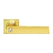 Дверные ручки на розетке Morelli Luxury 'Mountain Of Light', матовое золото