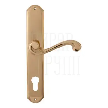 Дверная ручка на планке Melodia 225/131 'Cagliari' полированная латунь (cyl)