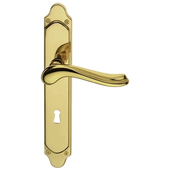 Дверная ручка на планке Pasini 'Laura' полированная латунь (key)
