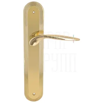 Дверная ручка Extreza 'CALIPSO' (Калипсо) 311 на планке PL05 полированное золото