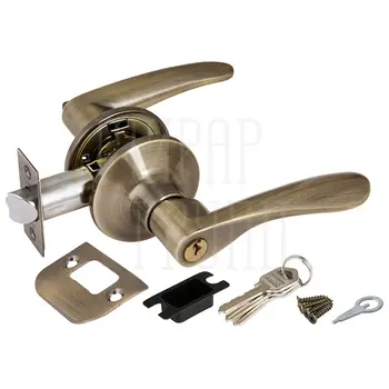 Дверная ручка-защелка Punto (Пунто) DK620 (кл./фик.) бронза