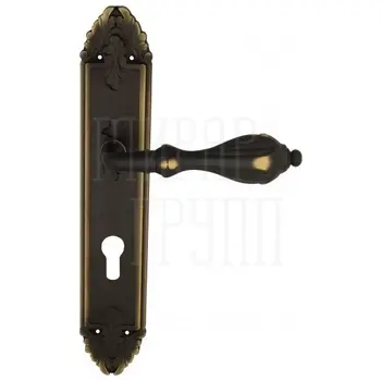 Дверная ручка Venezia 'ANAFESTO' на планке PL90 темная бронза (cyl)