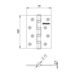 Петля Fuaro (Фуаро) универсальная IN5400UA SB (4BB/A/ 125x75x25) мат., схема