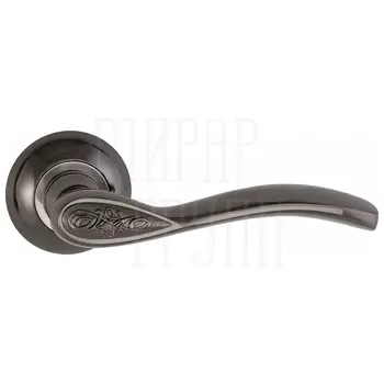 Дверные ручки Puerto (Пуэрто) INAL 516-08 на круглой розетке черный никель