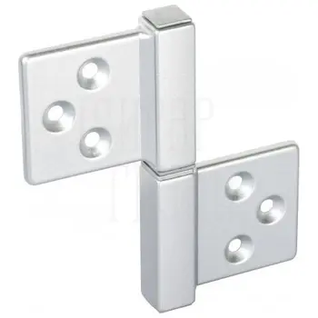 143**032_Q Петля накладная без врезки универсальная разборная ALDEGHI 32x35 серебристый