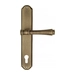 Дверная ручка Venezia "CALLISTO" на планке PL02, матовая бронза (cyl)