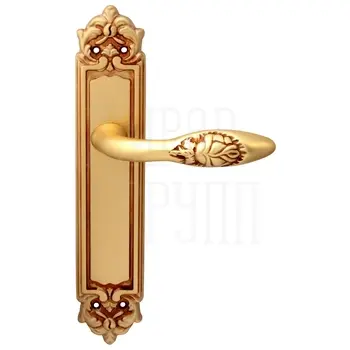Дверная ручка на планке Melodia 243/229 'Rosa' французское золото