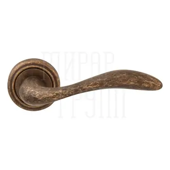 Дверная ручка на розетке Melodia 132 V 'Laguna' античная бронза