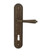 Дверная ручка Extreza 'PETRA' (Петра) 304 на планке PL05, античная бронза (key)
