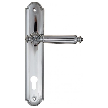 Дверная ручка Fratelli Cattini 'TORCELLO' на планке PL257 полированный хром (cyl)