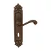 Дверная ручка на планке Melodia 225/229 'Cagliari', античная бронза (key)