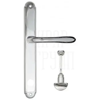 Дверная ручка Fratelli Cattini 'EMMA' на планке PL01 полированный хром (wc-2)