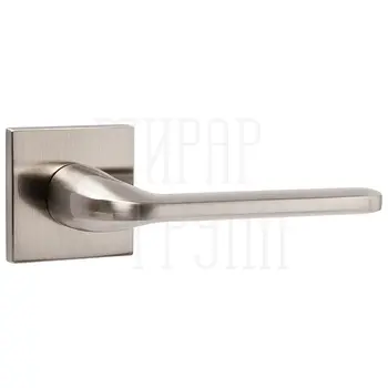 Дверная ручка Punto (Пунто) на квадратной розетке 'ASPECT' никель