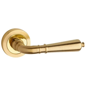 Ручка латунная на розетке Pasini 'mod.800' 0031 (0037) матовая + полированная латунь