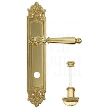 Дверная ручка Venezia 'PELLESTRINA' на планке PL96 полированная латунь (wc)