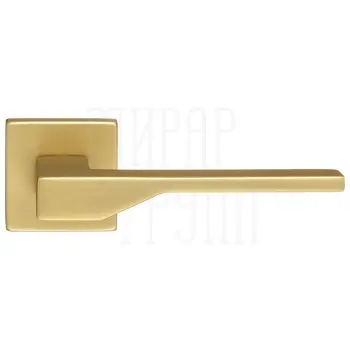Дверная ручка Extreza Hi-Tech 'ADONA' (Адона) 122 на квадратной розетке R11 матовое золото