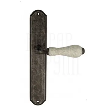 Дверная ручка Venezia 'COLOSSEO' на планке PL02 античное серебро