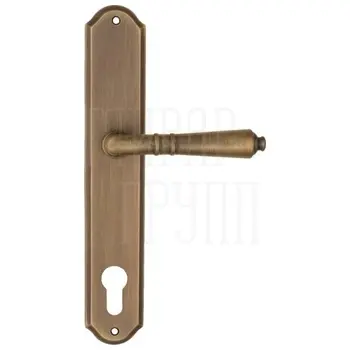 Дверная ручка Fratelli Cattini 'TOSCANA' на планке PL02 матовая бронза (cyl)
