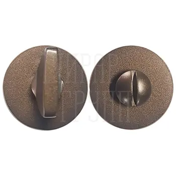 Фиксатор санузловый на тонкой круглой розетке Tupai 4041 R 5S бронза