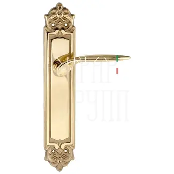 Дверная ручка Extreza 'CALIPSO' (Калипсо) 311 на планке PL02 полированное золото