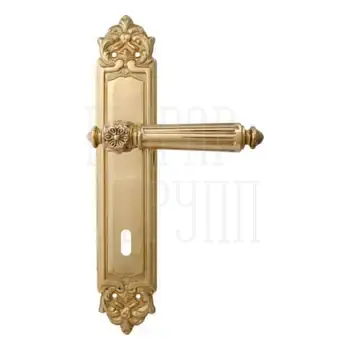 Дверная ручка на планке Melodia 246/229 'Nike' полированная латунь (key)