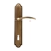 Дверная ручка Extreza "SIMONA" (Симона) 314 на планке PL03, матовая бронза (cab) (KEY)