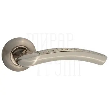 Дверные ручки Puerto (Пуэрто) INAL 510-08 на круглой розетке матовый никель + никель