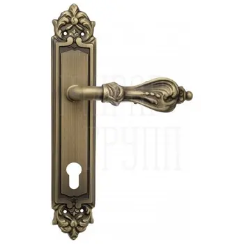 Дверная ручка Venezia 'FLORENCE' на планке PL96 матовая бронза (cyl)