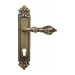 Дверная ручка Venezia "FLORENCE" на планке PL96, матовая бронза (cyl)