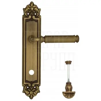 Дверная ручка Venezia 'MOSCA' на планке PL96 матовая бронза (wc-4)