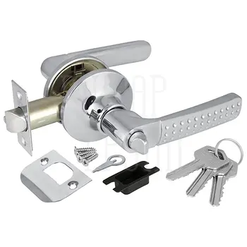 Дверная ручка-защелка Punto (Пунто) DK626 (кл./фик.) хром