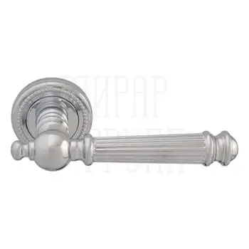 Дверная ручка на розетке Melodia 102 L 'Veronica' полированный хром