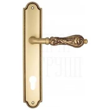 Дверная ручка Venezia 'MONTE CRISTO' на планке PL98 французское золото (cyl)