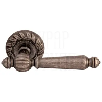 Дверная ручка на розетке Melodia 235 (60) Mirella античное серебро