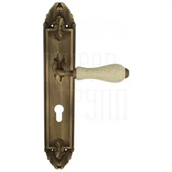 Дверная ручка Venezia 'COLOSSEO' на планке PL90 матовая бронза (cyl)